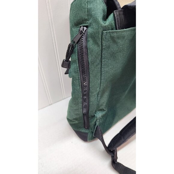 Eddie Bauer Green Canvas Backpack With Multiple Compartments & Drawstring Closur - Picture 8 of 16